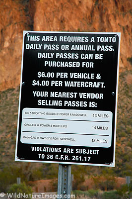 Tonto National Forest fees