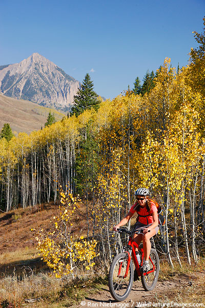 Janine riding the Upper Loop, Crested Butte, Colorado.
