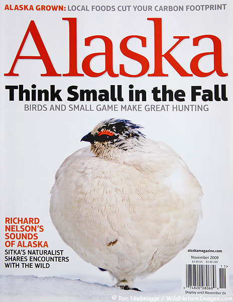 Cover of Alaska Magazine, November, 2009.