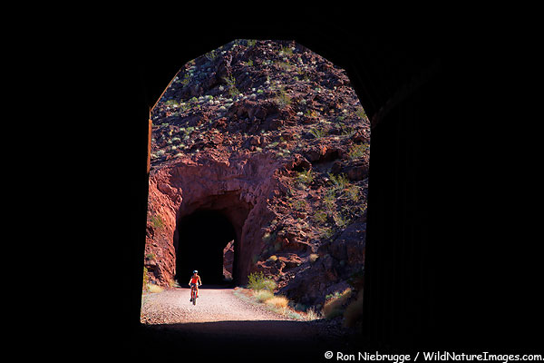 Historic Railroad Tunnel Trail leads to the Hoover Dam, Lake Mead Recreation Area, Nevada.