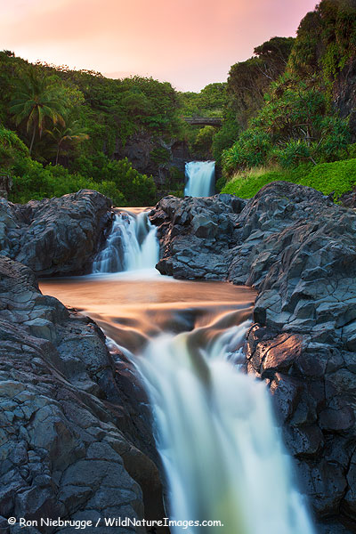 Seven Sacred Pools or O'heo Gulch, Haleakala National Park, near Hana, Maui, Hawaii.