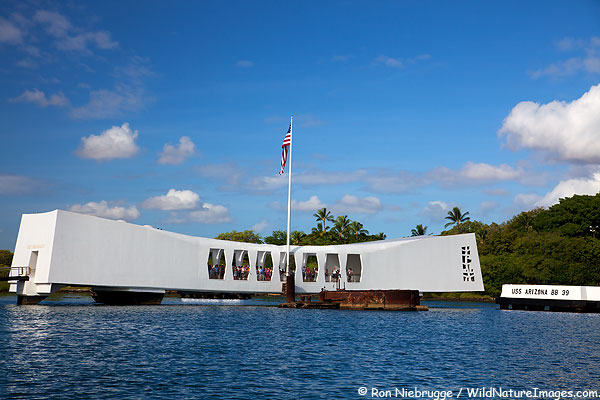 USS Arizona Memorial, Pearl Harbor, Honolulu, Hawaii.