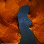 Upper Antelope Slot Canyon at night.