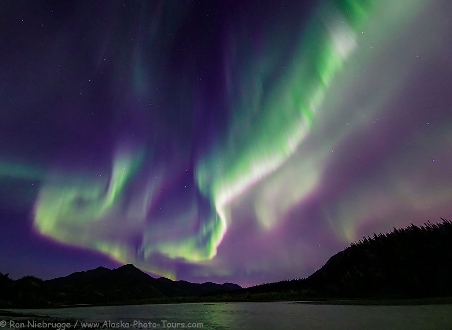 Northern lights over the Brooks Range, Alaska. 
